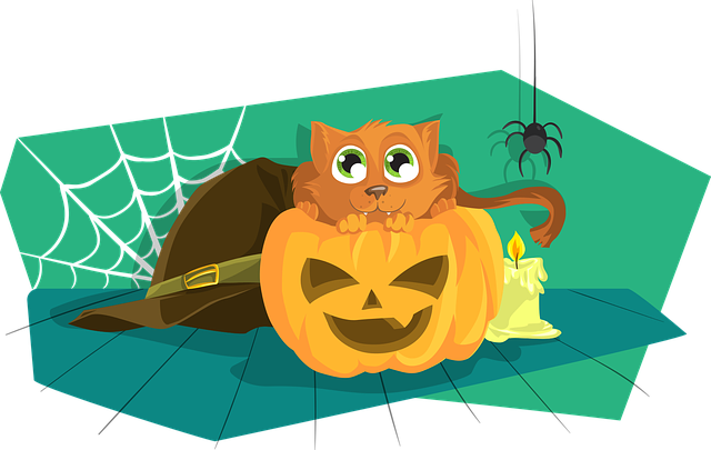 Free Cat Pumpkin vector and picture