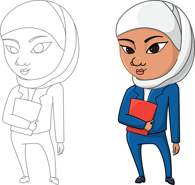Free arabian arab girl illustration