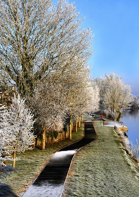 Free Winter Snow Beside The River Shannon photo and picture