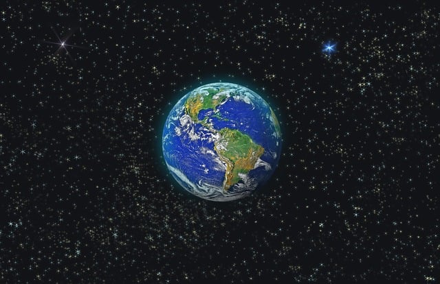 Free space land planet illustration