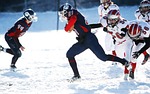 american football, snow, football