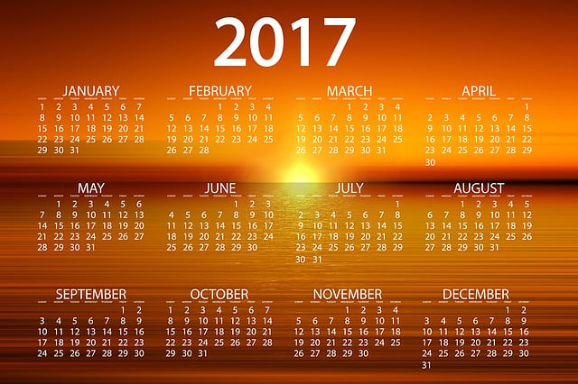 Free agenda calendar sunset illustration
