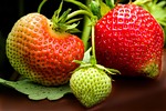 strawberry, fruit, red