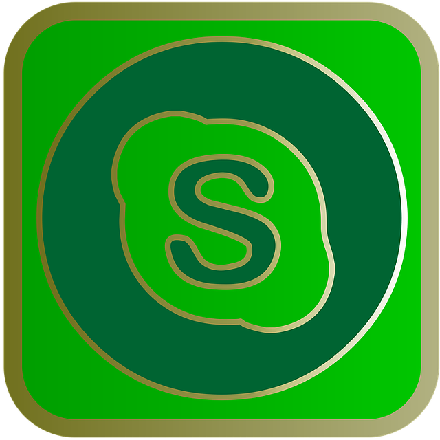 Free skype social media button illustration