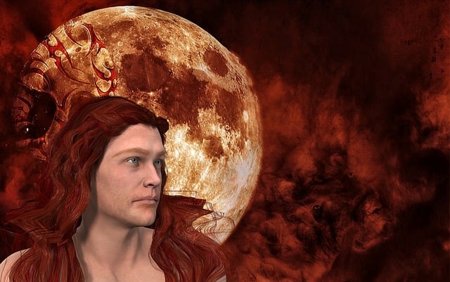 Free man fire planet illustration
