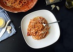 pasta, spaghetti, food