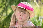 child, girl, hat