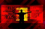 man, silhouette, embrace