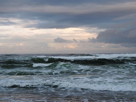 Sunrise, Kyst, Ocean, Strand, Vand