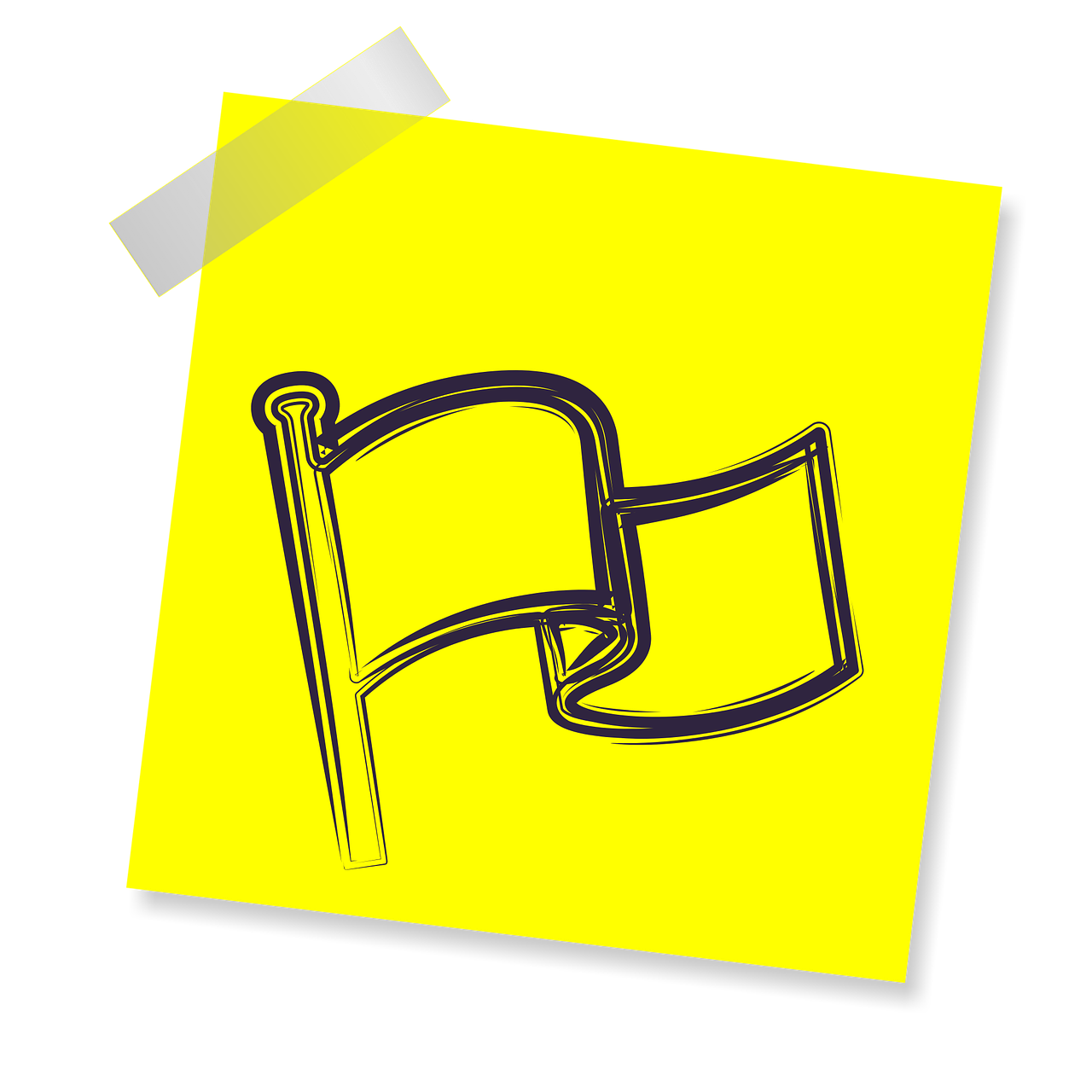 Download free HD stock image of Flag Sign Free flag sign icon illustration