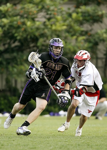 lacrosse, lax, player, competition, game, equipment, stick, running, athlete, helmet, action, uniform, net, grass, male, teenager, ball, high school, sport, american, nature, lacrosse game