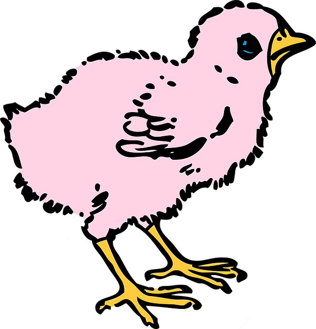 Free Easter Colored Chick illustration and picture
