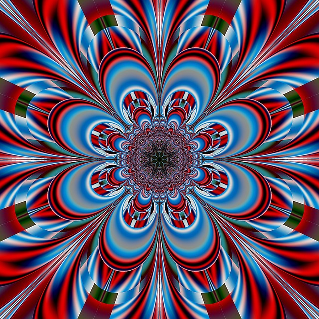 Free abstract flower artwork illustration