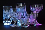 crystal glasses, crystal, glass