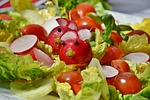 salad, mixed, tomato