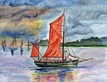sailboats, sea, boat