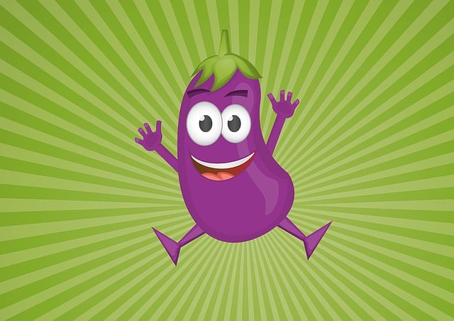 Free aubergine cartoon vegetable illustration