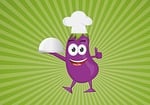 chef, aubergine, cartoon