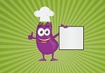 chef, aubergine, cartoon