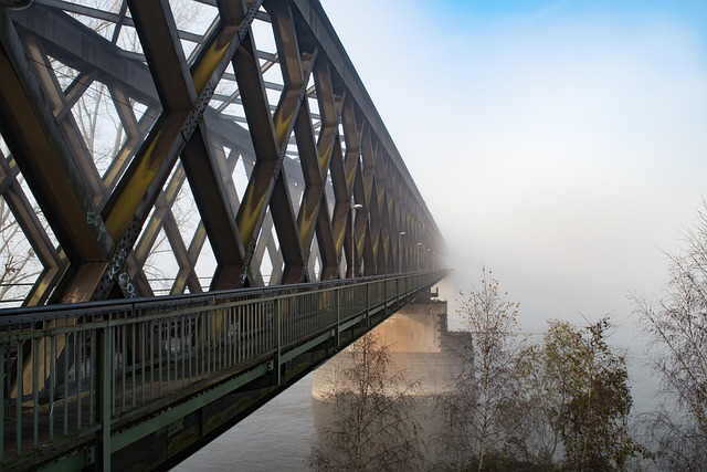 Urmitz, Brücke, Rhein, Nebel, Kein Ende