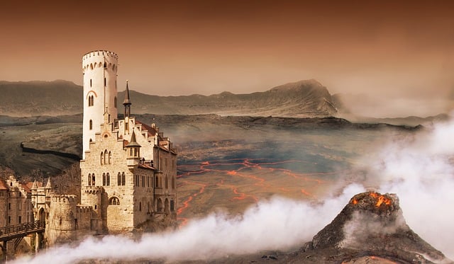 Download free HD stock image of Fantasy Landscape Free fantasy landscape composite illustration
