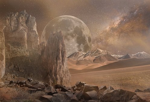 Fantasie, Landschaft, Zusammengesetzt