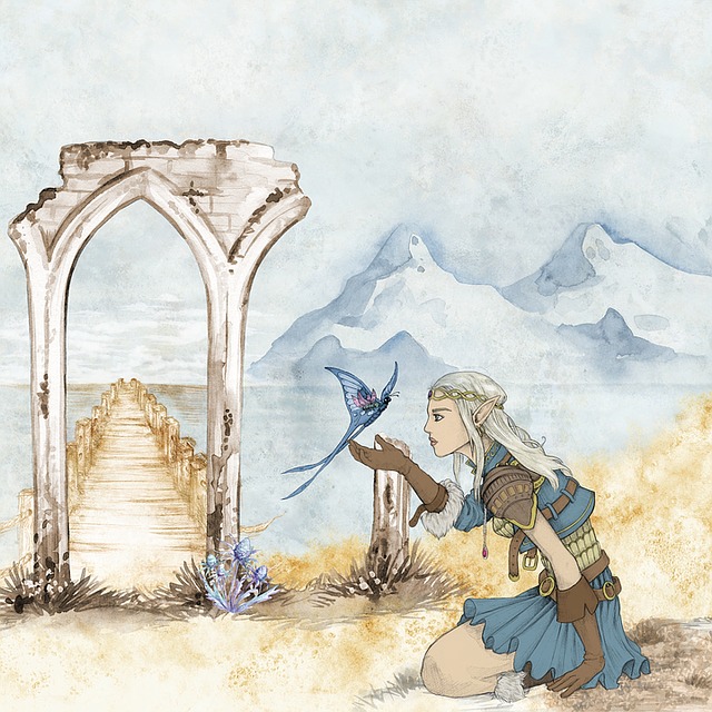 Free fantasy fairytale elve illustration