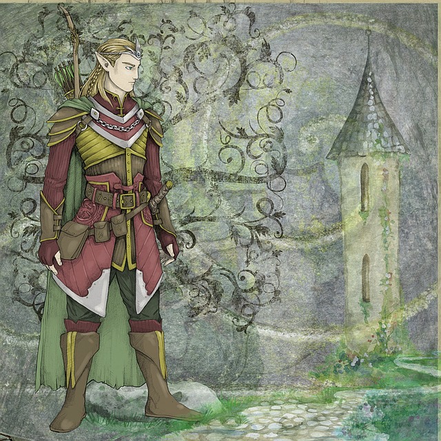Free fantasy fairytale elve illustration
