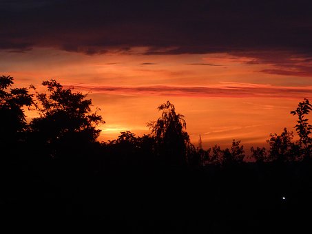 Kveld, Himmel, West, Solnedgang, Solen