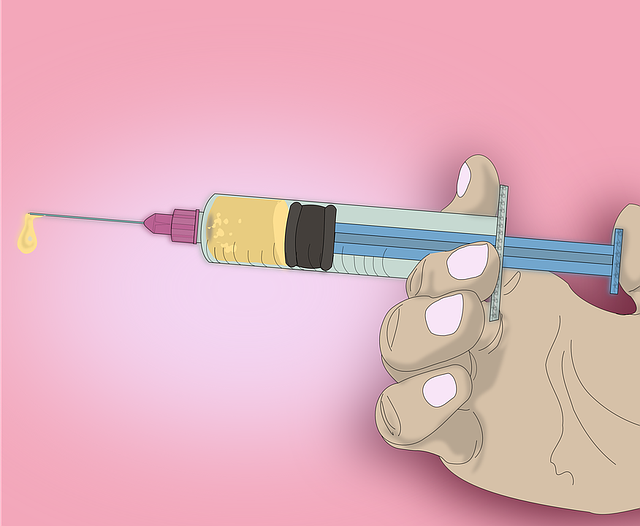 Free vaccine medication injection illustration