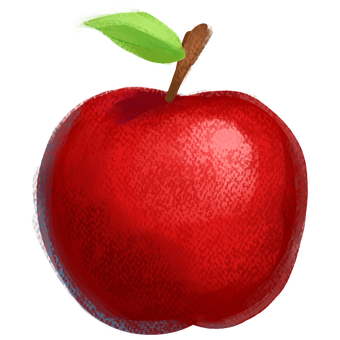Apple, Obst, Rot, Buntstifte, Zeichnung