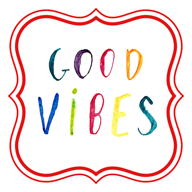 Free good vibes positive colorful illustration