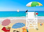 beach, ocean, sea