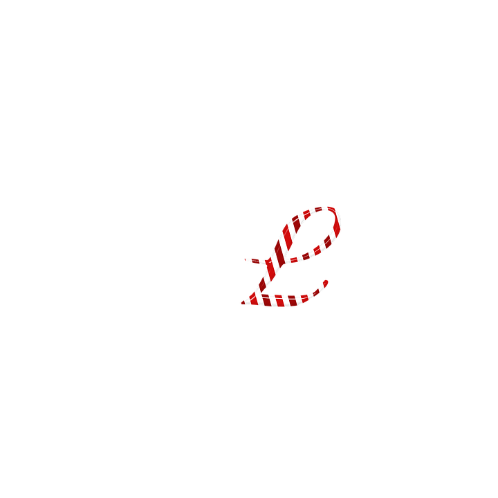 Candycane, Lettre, L, Texte, Candy, Canne, Noël, Design
