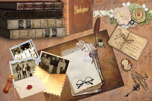 Vintage, Schotland, Brieven, Postkaarten