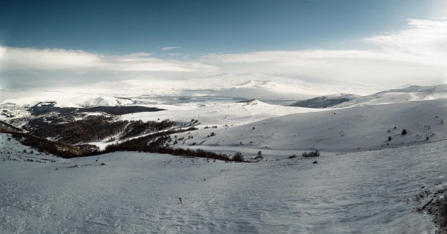 Landskab, Vinter, Sne, Bjerg