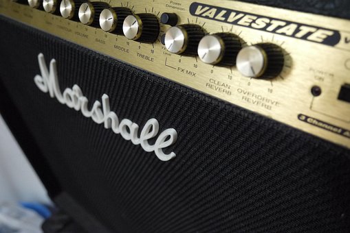 Gitarre, Gitarrist, Verstärker, Musik