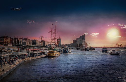 Landungsbrücken, Port Of Hamburg