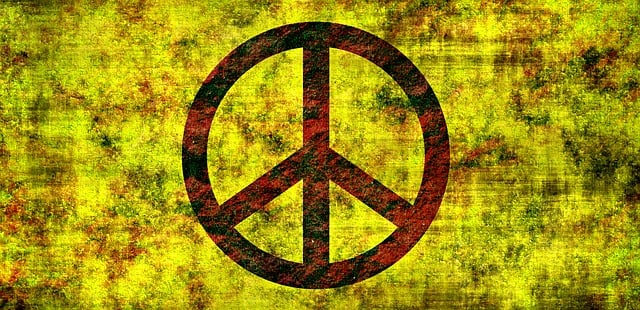 Free peace vintage background illustration