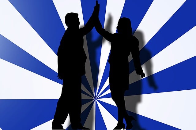 Free hands shake man illustration