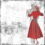 vintage, lady, fashion