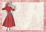 vintage, lady, fashion