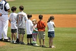 national anthem, baseball game, baseball fans