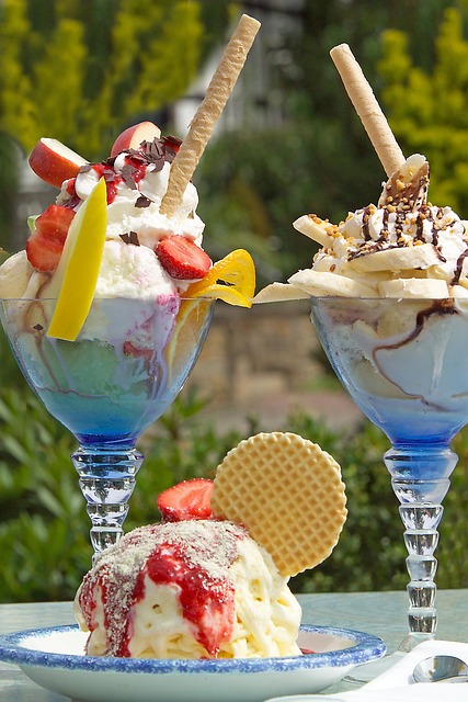 Sorvete, Sundae, Creme, Prato Doce