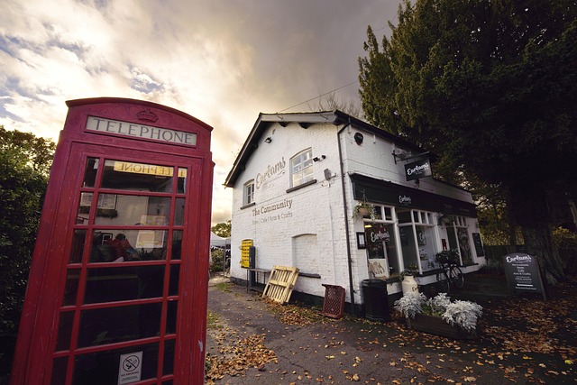 Dorp, Engeland, Stil, Phonebox, Winkel