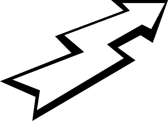Free arrow lightning character illustration