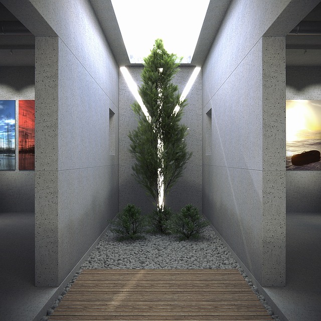 Free architecture 3d rendering illustration