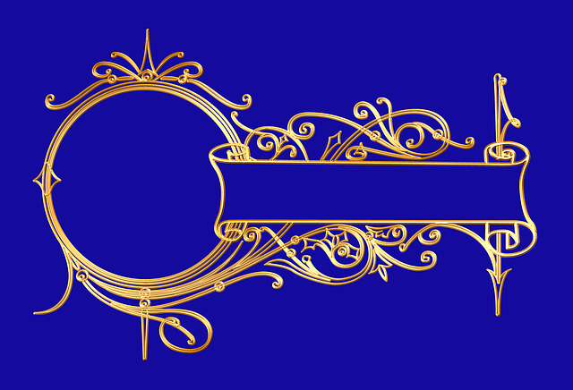 Free openwork frame decor design illustration