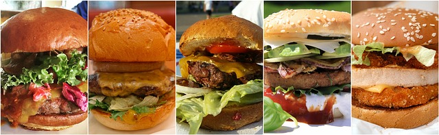 Free burger hamburger collage illustration