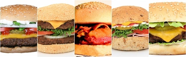 Free burger hamburger collage illustration